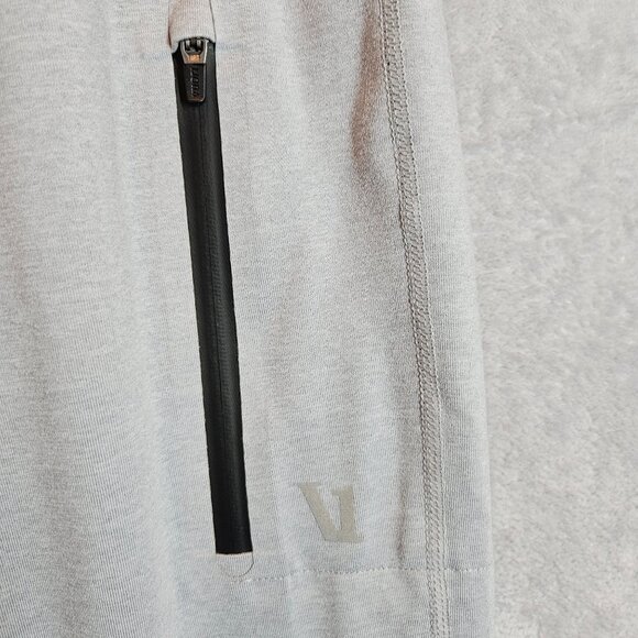 Vuori Mens M Light Gray Jogger Pants With Zipper Pocket & Drawstring Waist - Picture 5 of 14